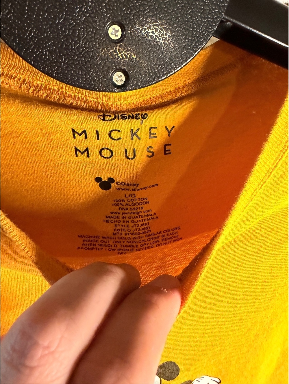 Disney Mickey Mouse orange cropped long sleeve top